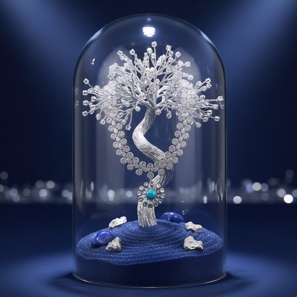 Vintage Style Boho Chic Stainless Steel Wide Flower Necklace Turquoise Accent - Picture 10 of 15